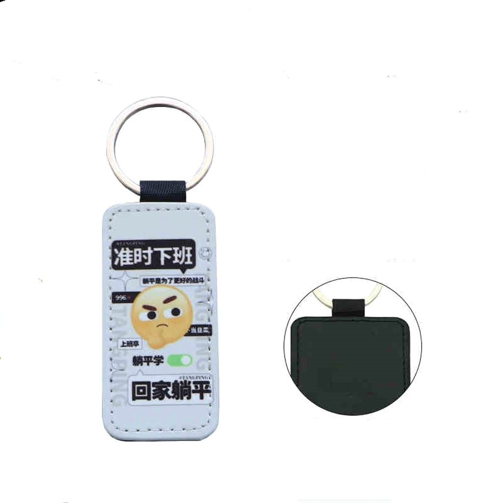 Custom Leather Photo Keychain – Personalized Small Pendant - enhanced image 4
