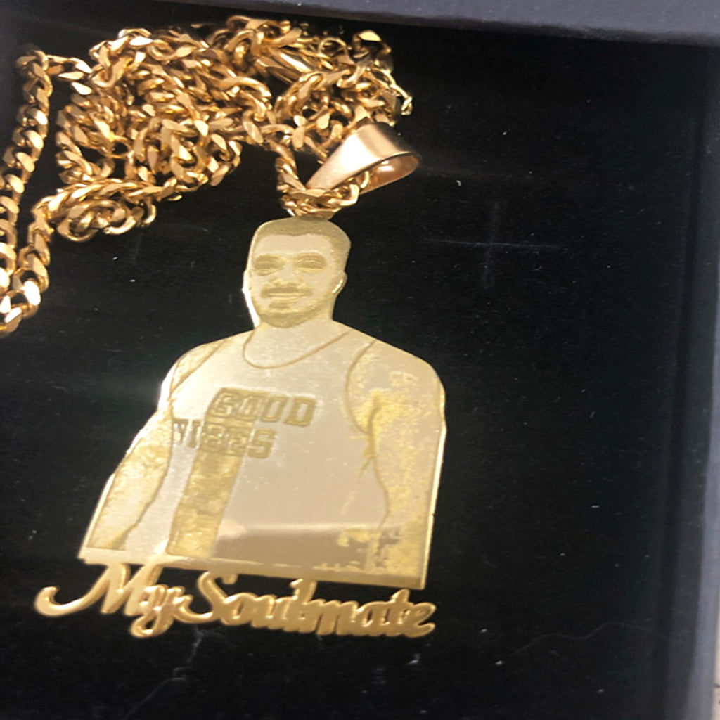 Photo Necklace Children Cartoon Pendant Titanium Steel - enhanced image 4