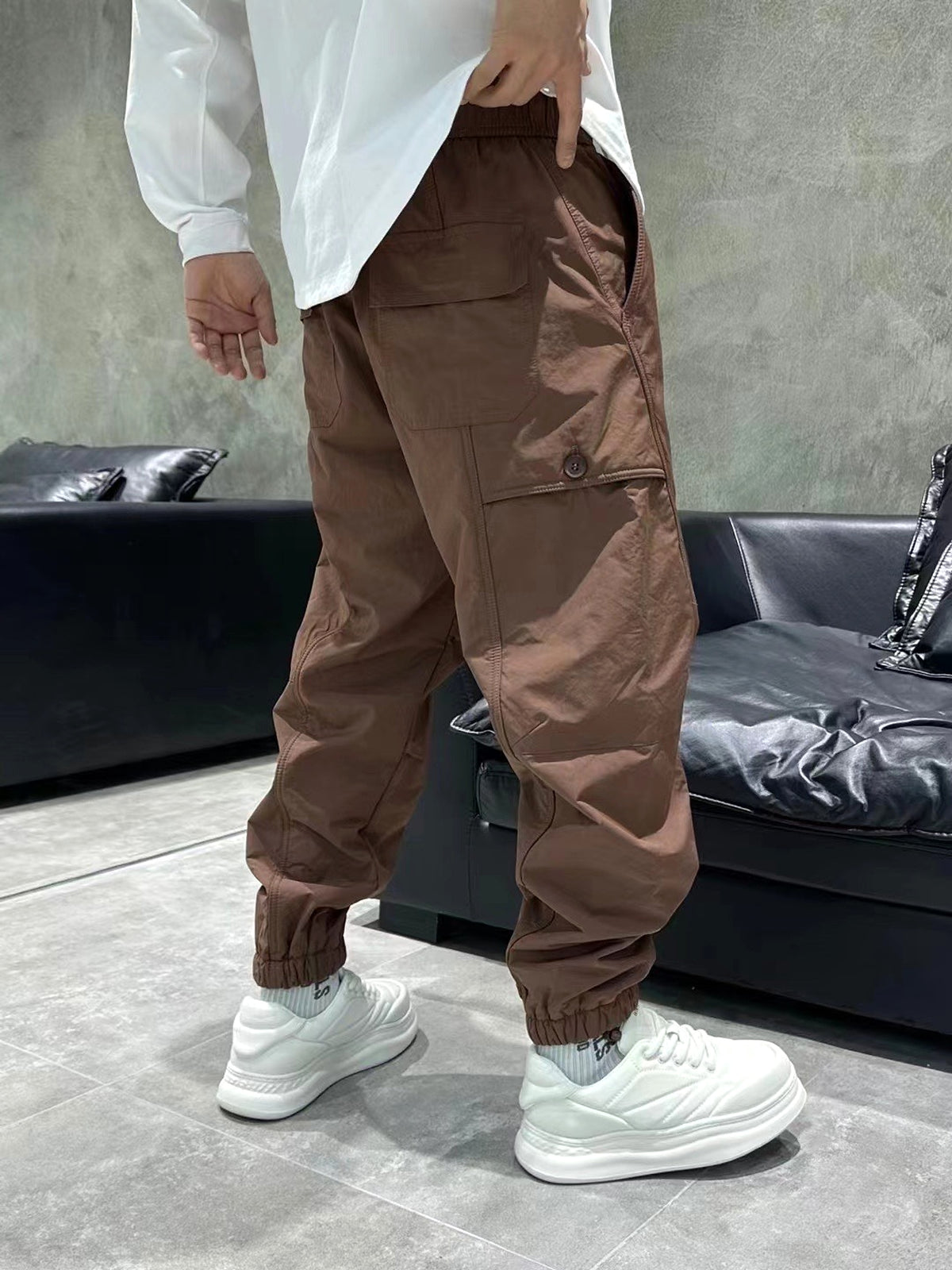 Plush And Thickened Leisure Wear Pants (Jeans) Men - enhanced image 4