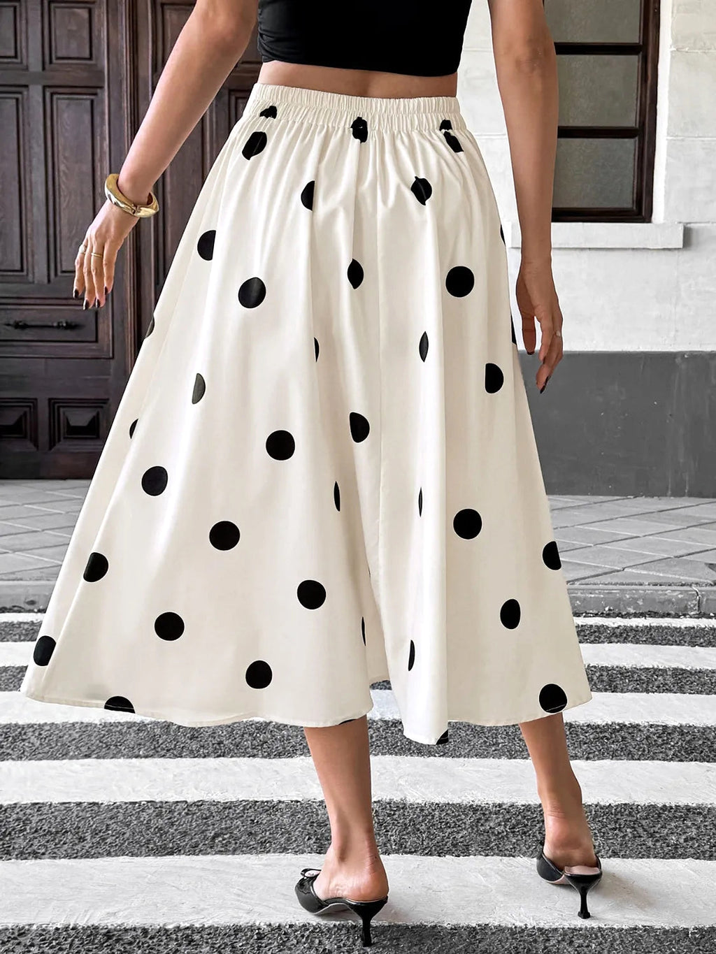 Polka Dot Skirt - enhanced image 4