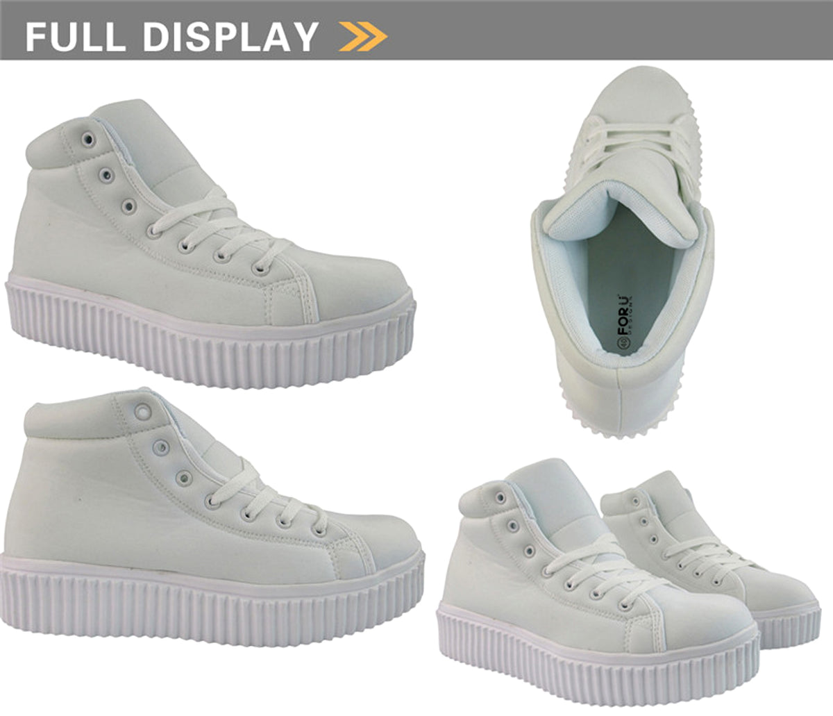 PrintKicks™ – Custom High-Top Platform Sneakers (Women) - enhanced image 4