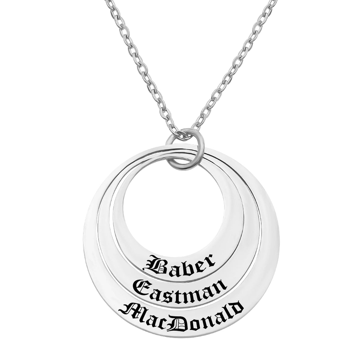 Custom Engraved Three-Name Necklace – A Symbol of Love & Connection! - enhanced image 4