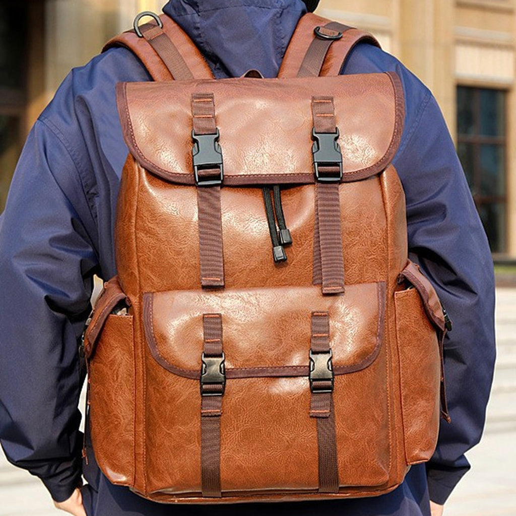 ALLFASHION™ – RollTop UrbanEdge Backpack (PU Leather) - enhanced image 4