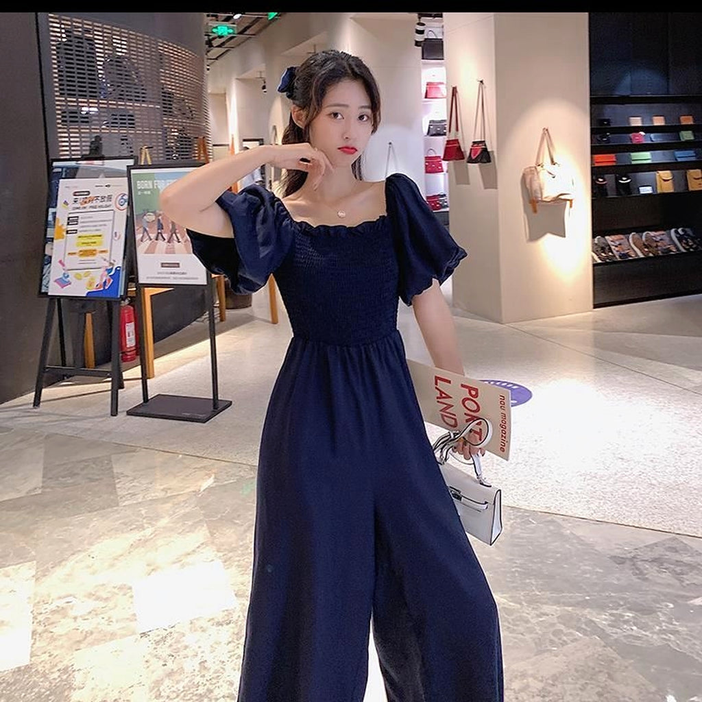 Puff Sleeve Jumpsuit Female Summer - enhanced image 4
