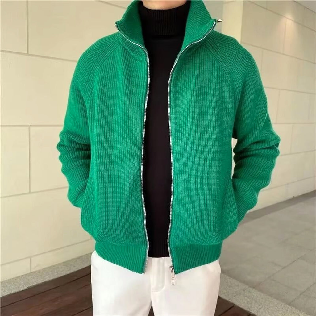 Rabbit Fur Modal Men's Cardigan - enhanced image 4