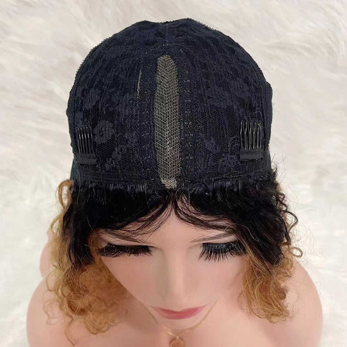 Reality Wig Real Hair Set Sewing Hand Knitted Real Hair - enhanced image 4