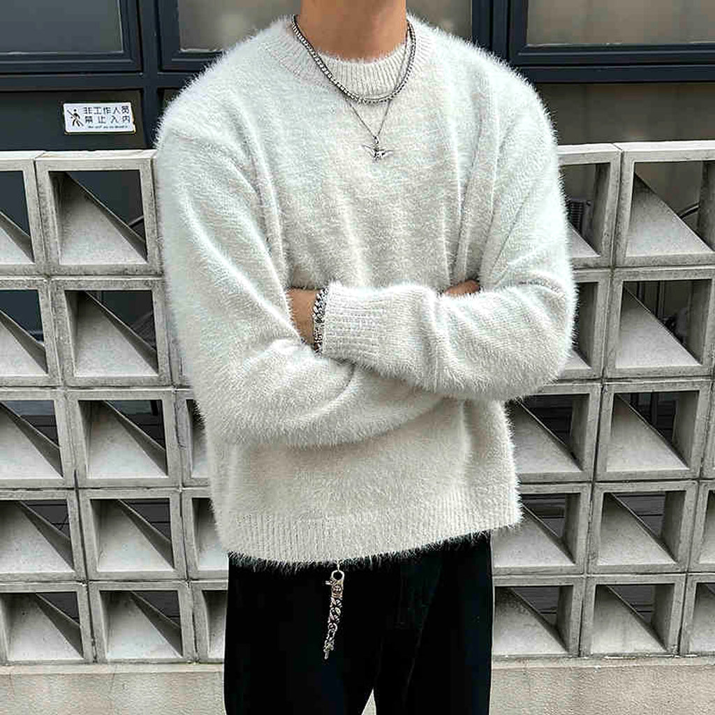 Retro Mink-like Knitted Long-sleeved Top - enhanced image 4