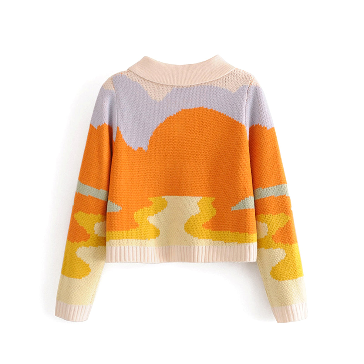 Retro sweater cardigan women knitwear - enhanced image 4
