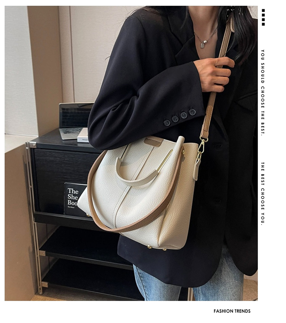 Roselle™ – Textured Mini Bucket Bag (Korean Style) - enhanced image 4