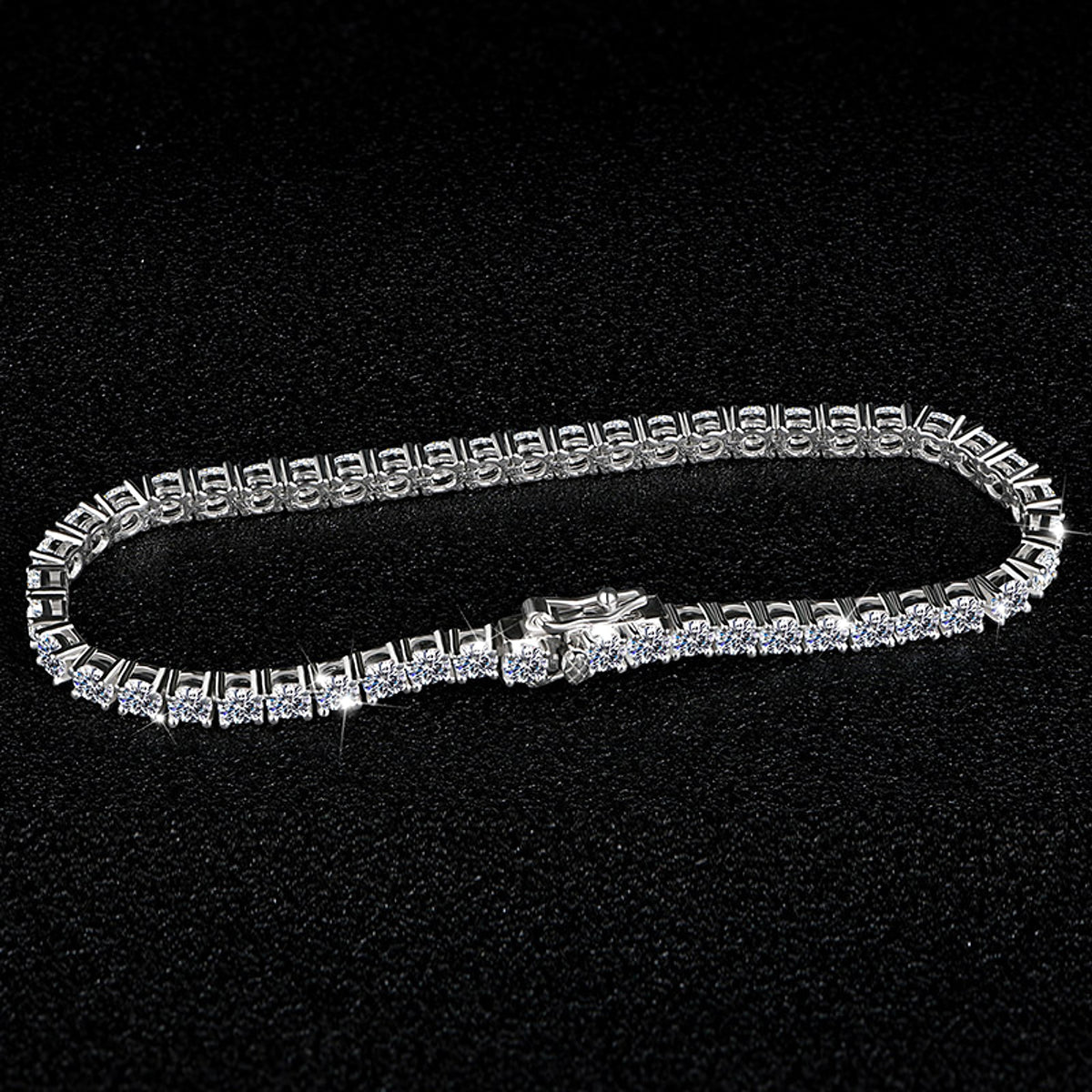 S925 Silver Mosan Diamond Bracelet Female - enhanced image 4