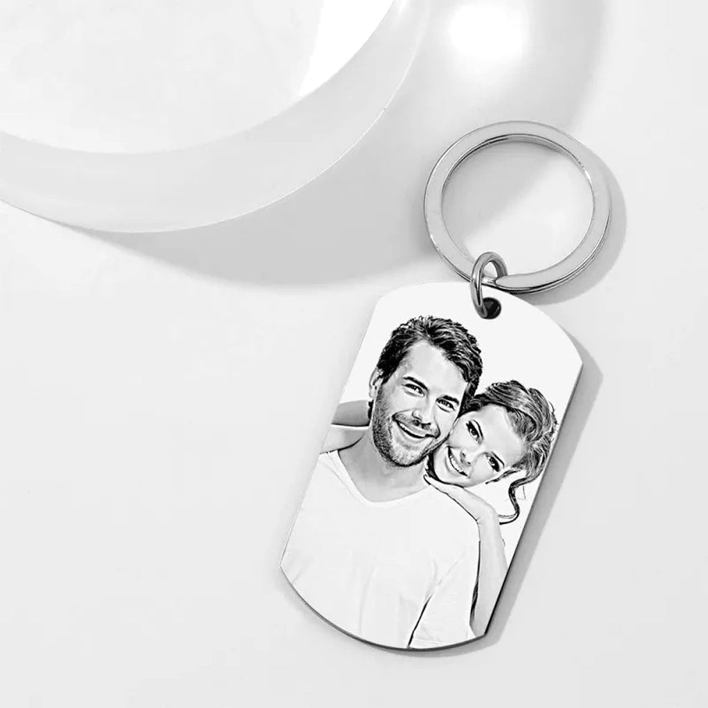 Personalized Photo Keychain – Custom S925 Sterling Silver Picture Pendant - enhanced image 4