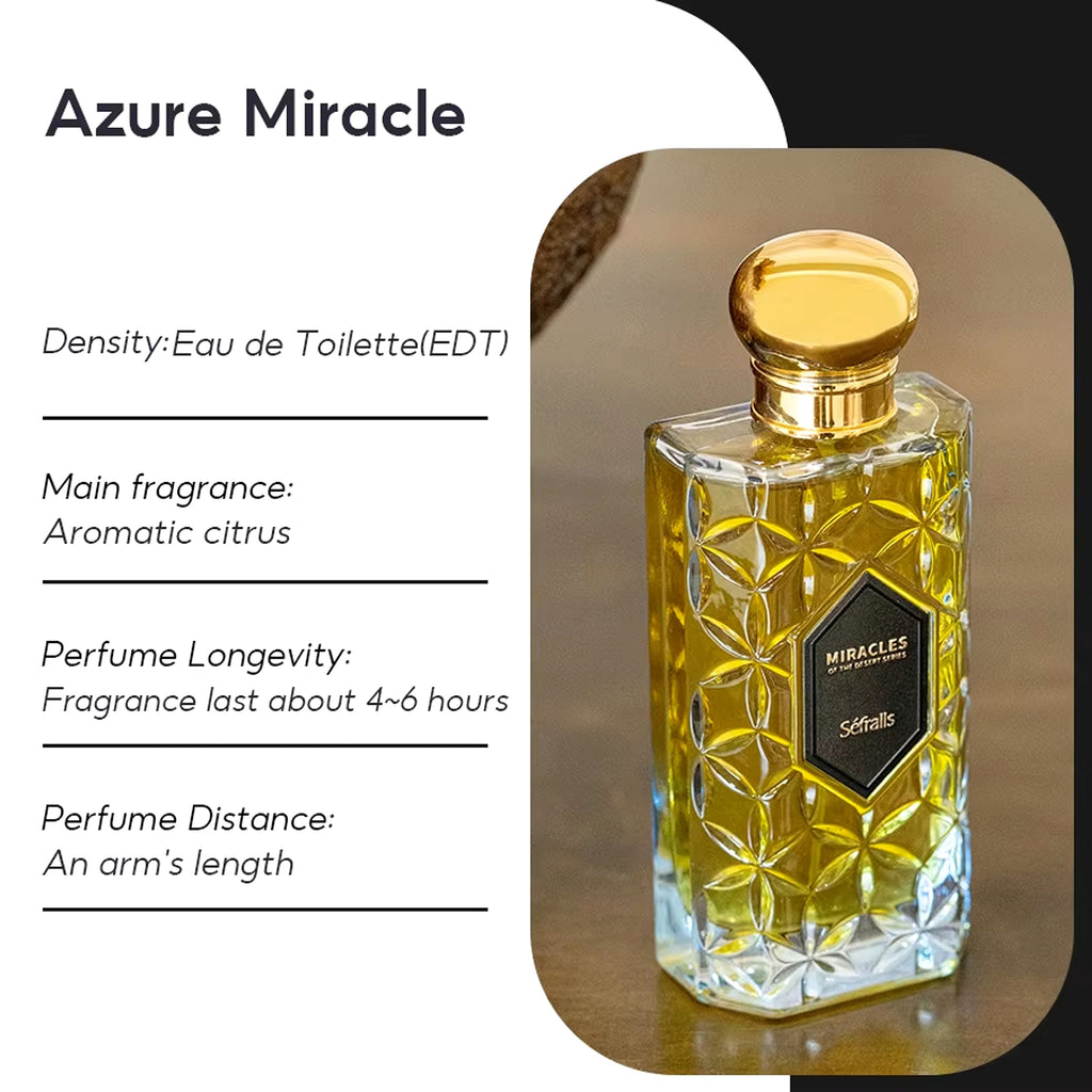 Sefralls Azure Miracle Perfume Cologne Fragrance Versatile And Long Lasting Fresh Romantic Luxury Perfumes Vibrant Perfume - enhanced image 4