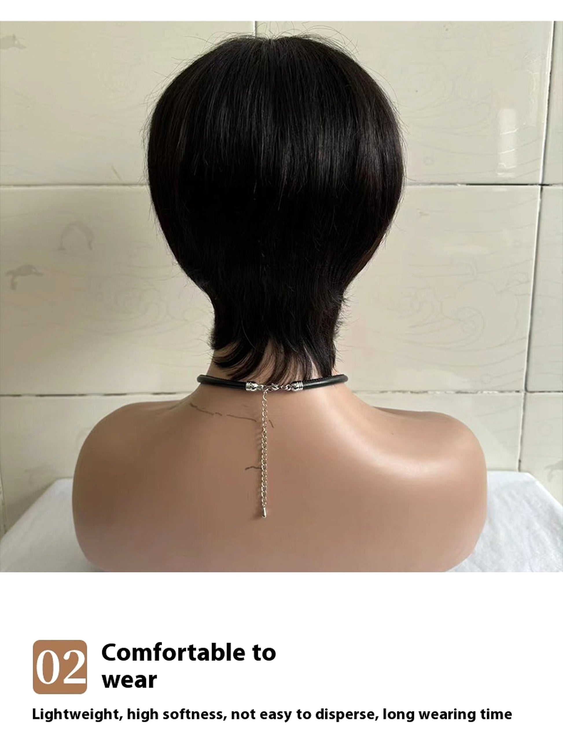 VelvetFlow Short Hair Rihanna Look - Real Human Hair - enhanced image 4