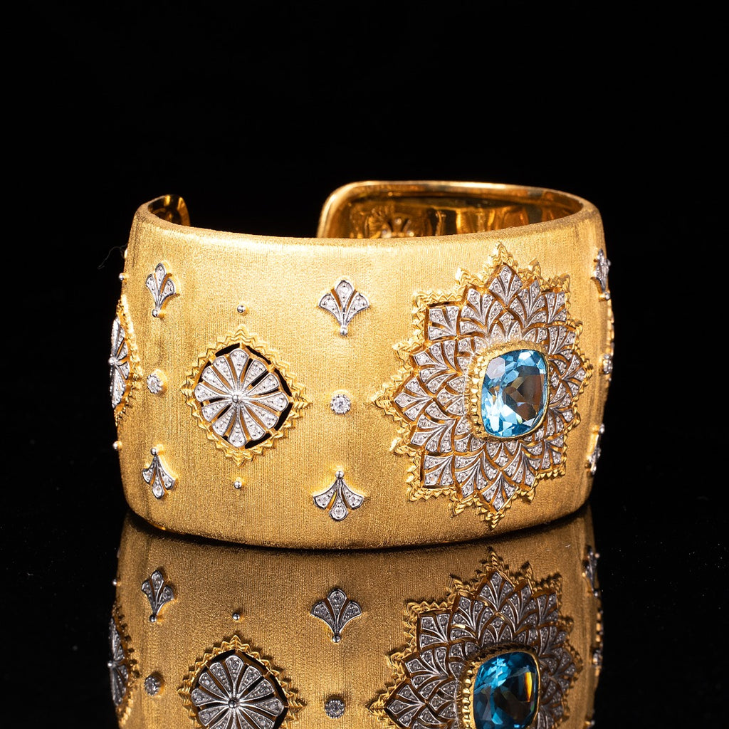 Silver Light Luxury Silver Natural Sapphire Crystal Bracelet - enhanced image 4