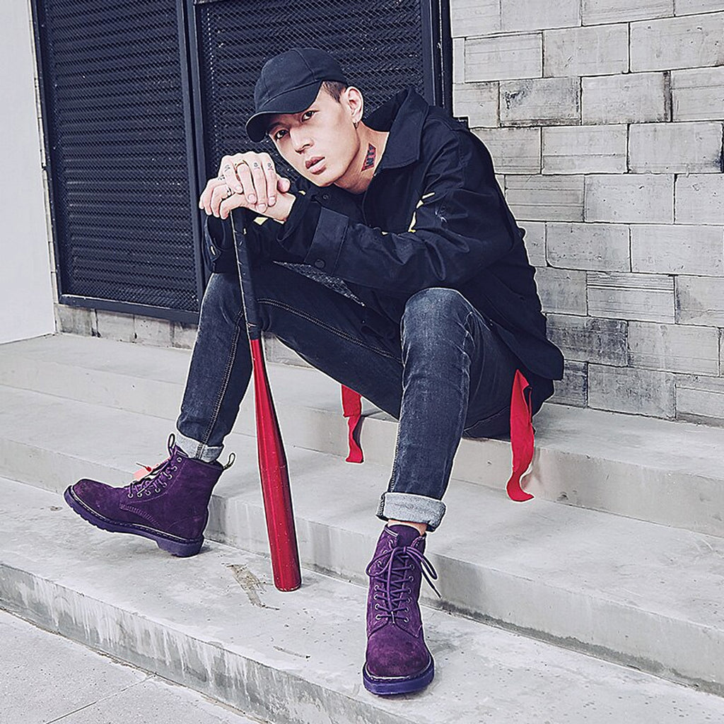 Simple Brushed Suede English Beef Sole Boots - enhanced image 4