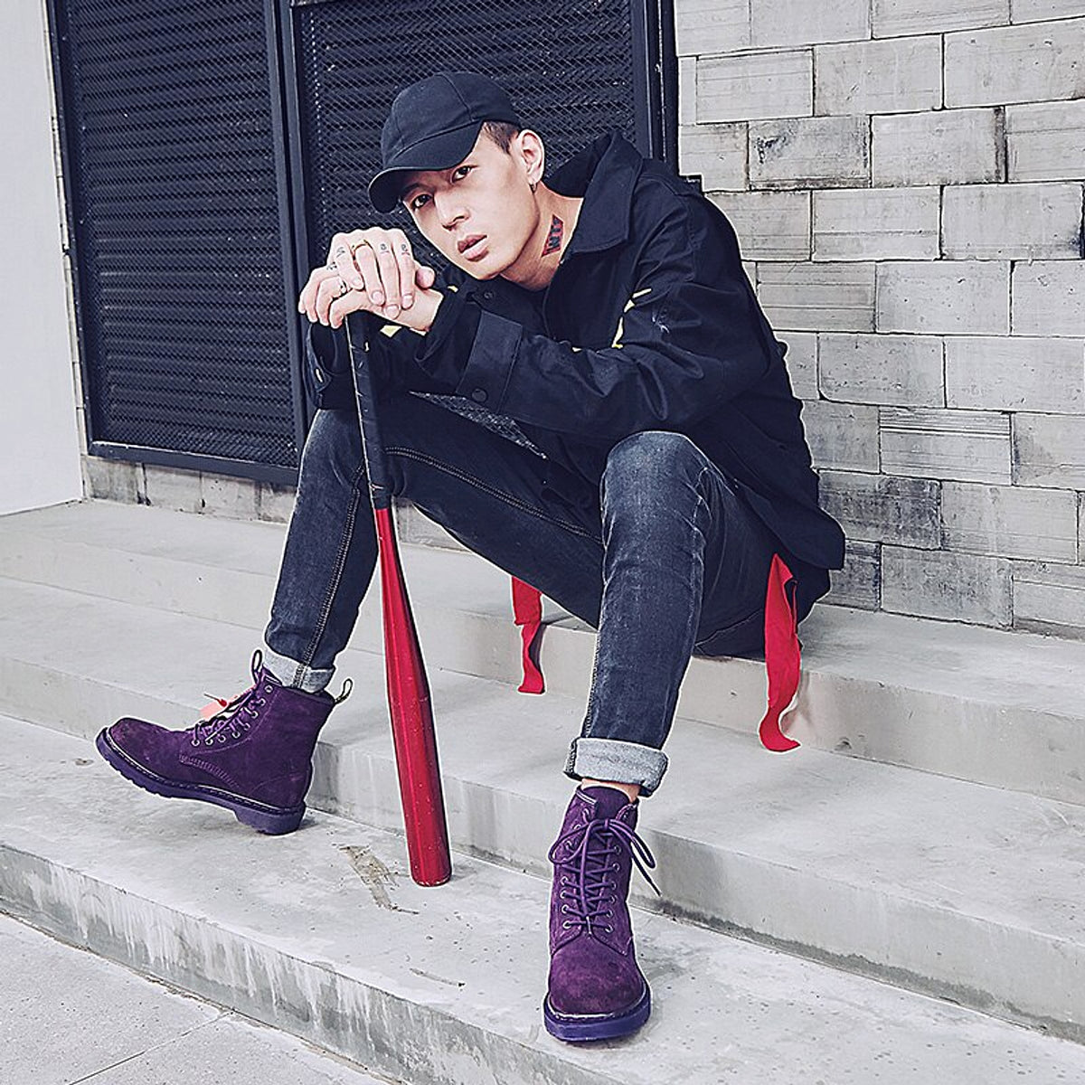 Simple Brushed Suede English Beef Sole Boots - enhanced image 4