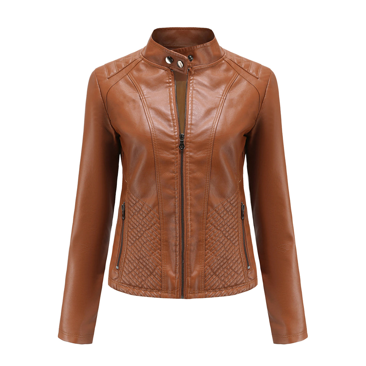 UrbanEdge™ PU Leather Jacket – Sleek Moto Edition - enhanced image 4