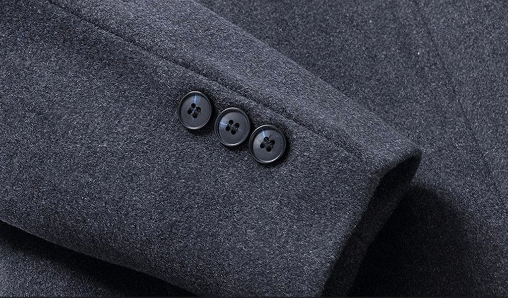 NordWool™ – Minimalist Stand Collar Wool Coat - enhanced image 4
