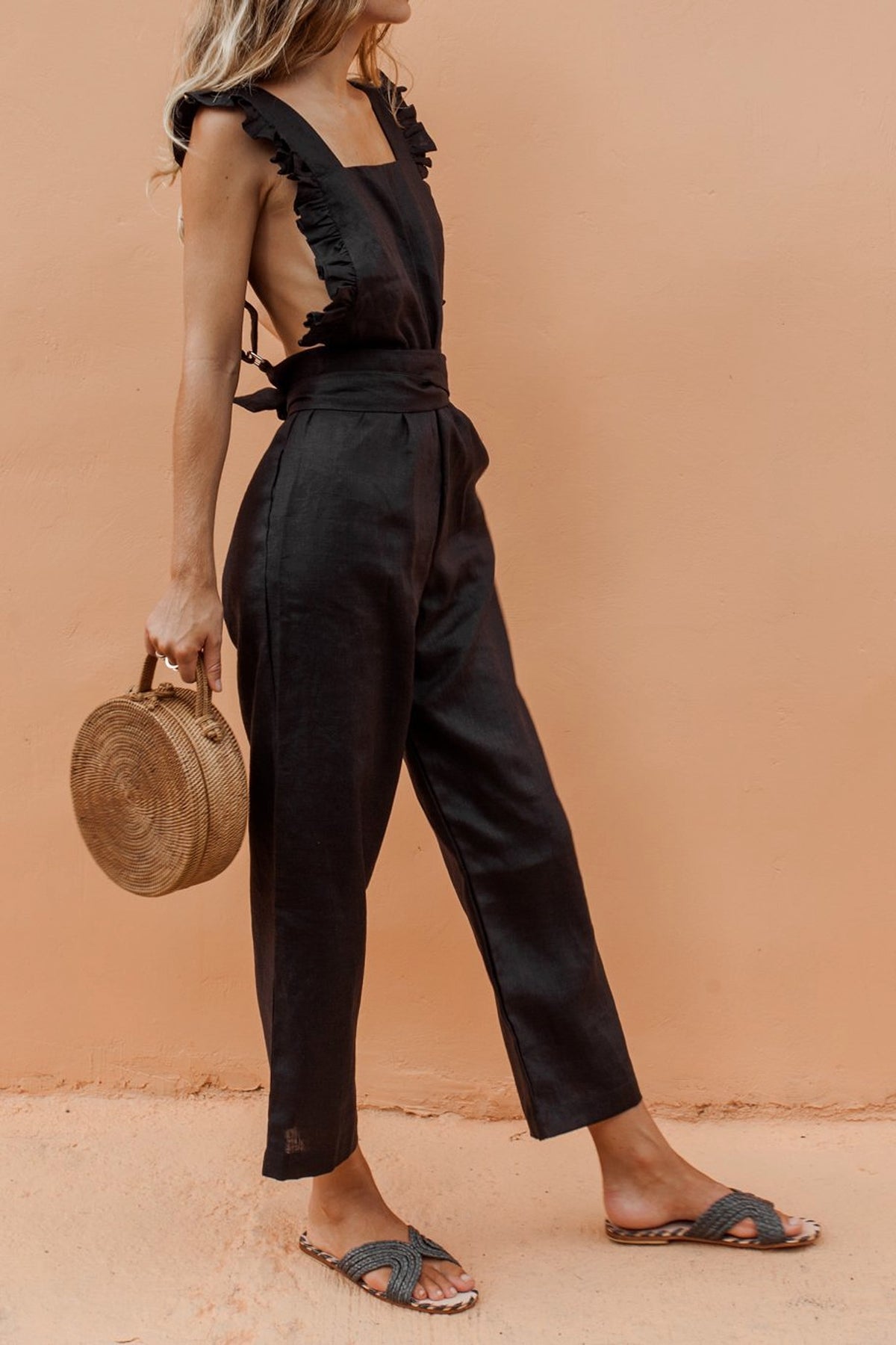 Sleeveless lace-up jumpsuit - enhanced image 4