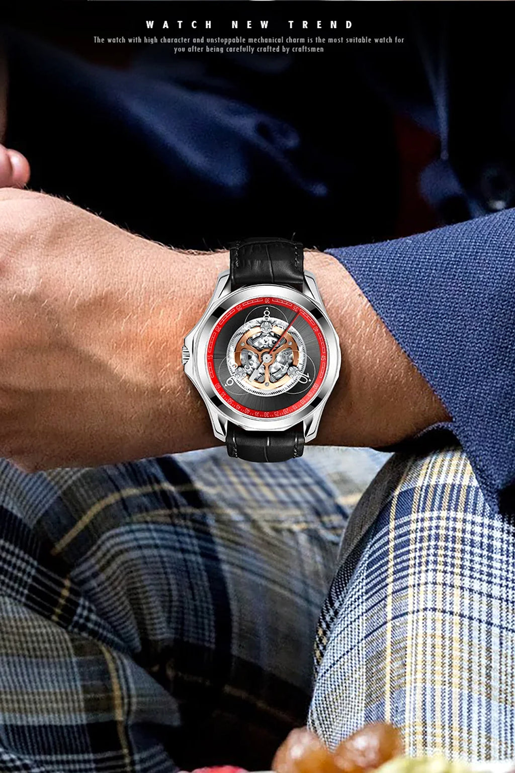 Small Watch Men's Automatic Hollow Mechanical Watch – Precision Craftsmanship - enhanced image 4