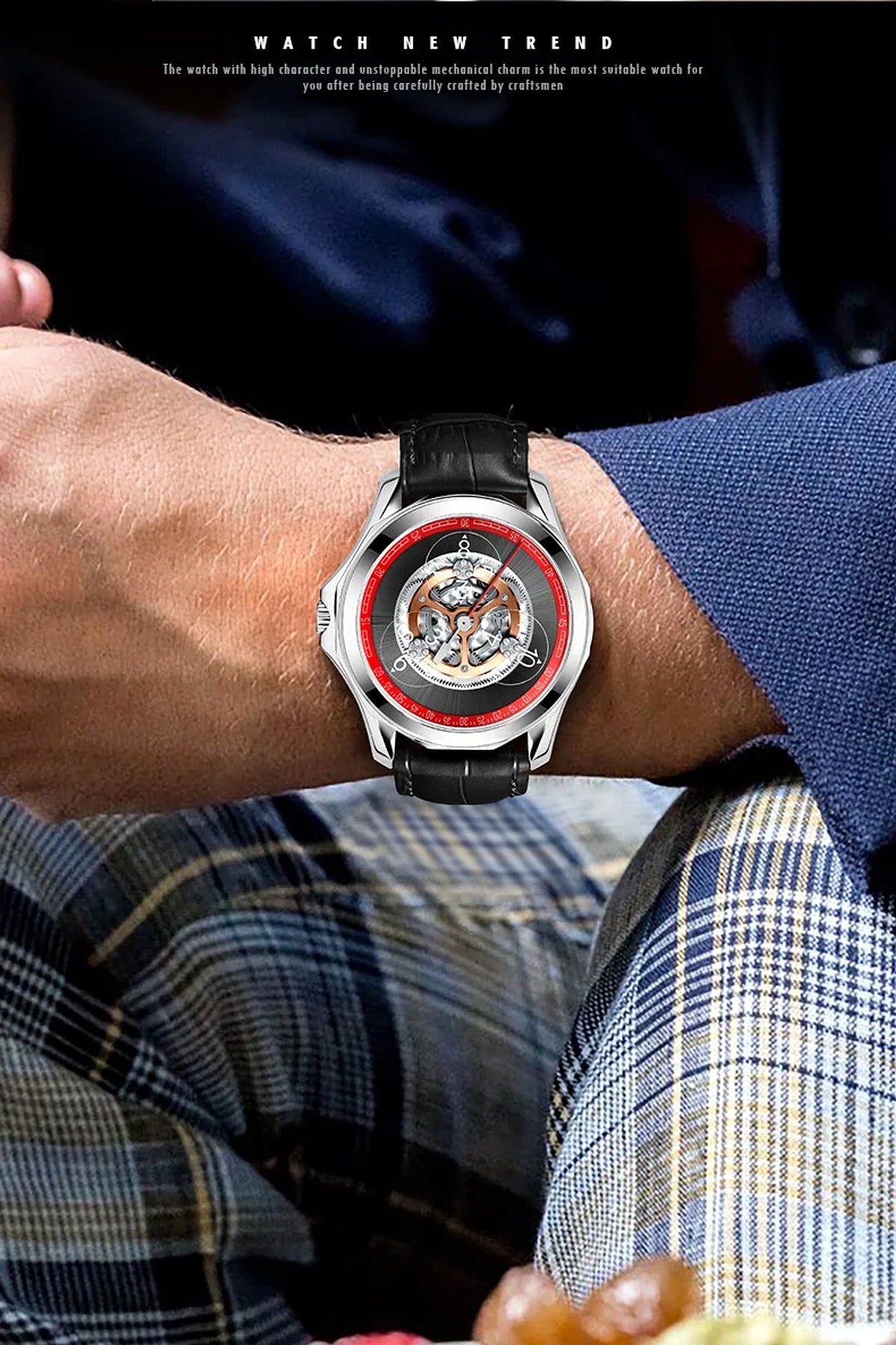 Small Watch Men's Automatic Hollow Mechanical Watch – Precision Craftsmanship - enhanced image 4
