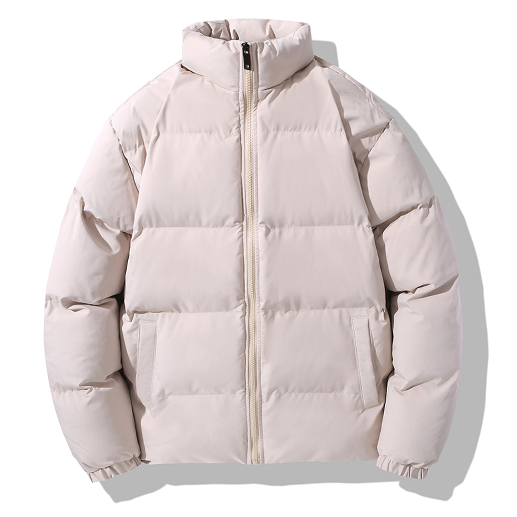 Solid Color Casual Cotton-padded Jacket Men's Clothing - enhanced image 4