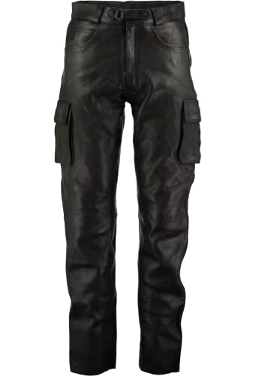 Solid Color Men's PU Leather Men Jeans Pants - enhanced image 4
