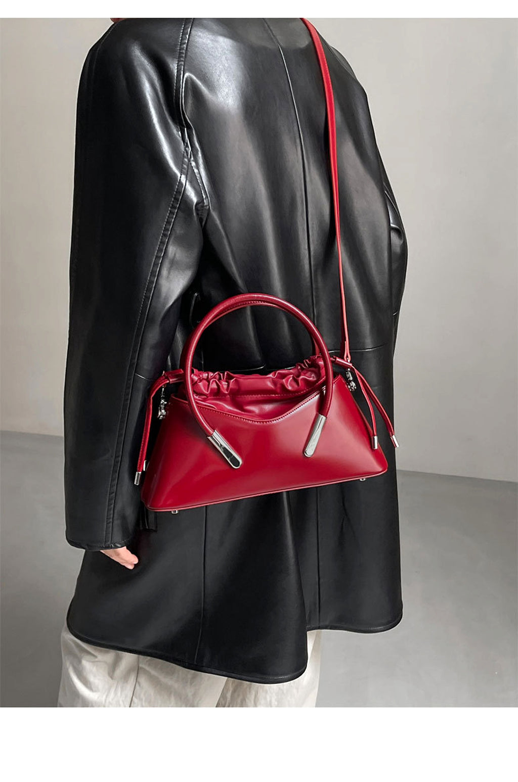 SolunaLuxe™ – Crimson Curve Shoulder Bag - enhanced image 4