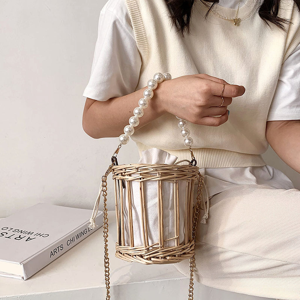 SolunaWeave™ – PearlBox Straw Bag - enhanced image 4