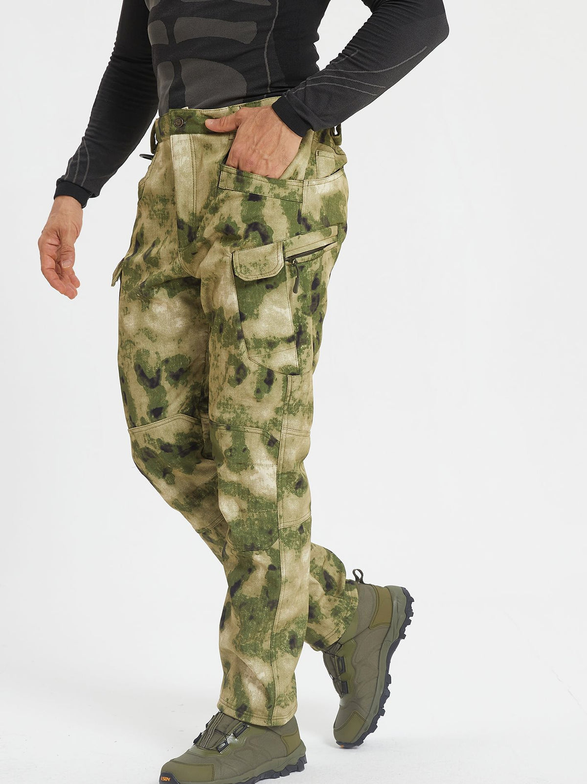 Sports Charging Soft Shell Polar Fleece Battle Climbing Pants - enhanced image 4