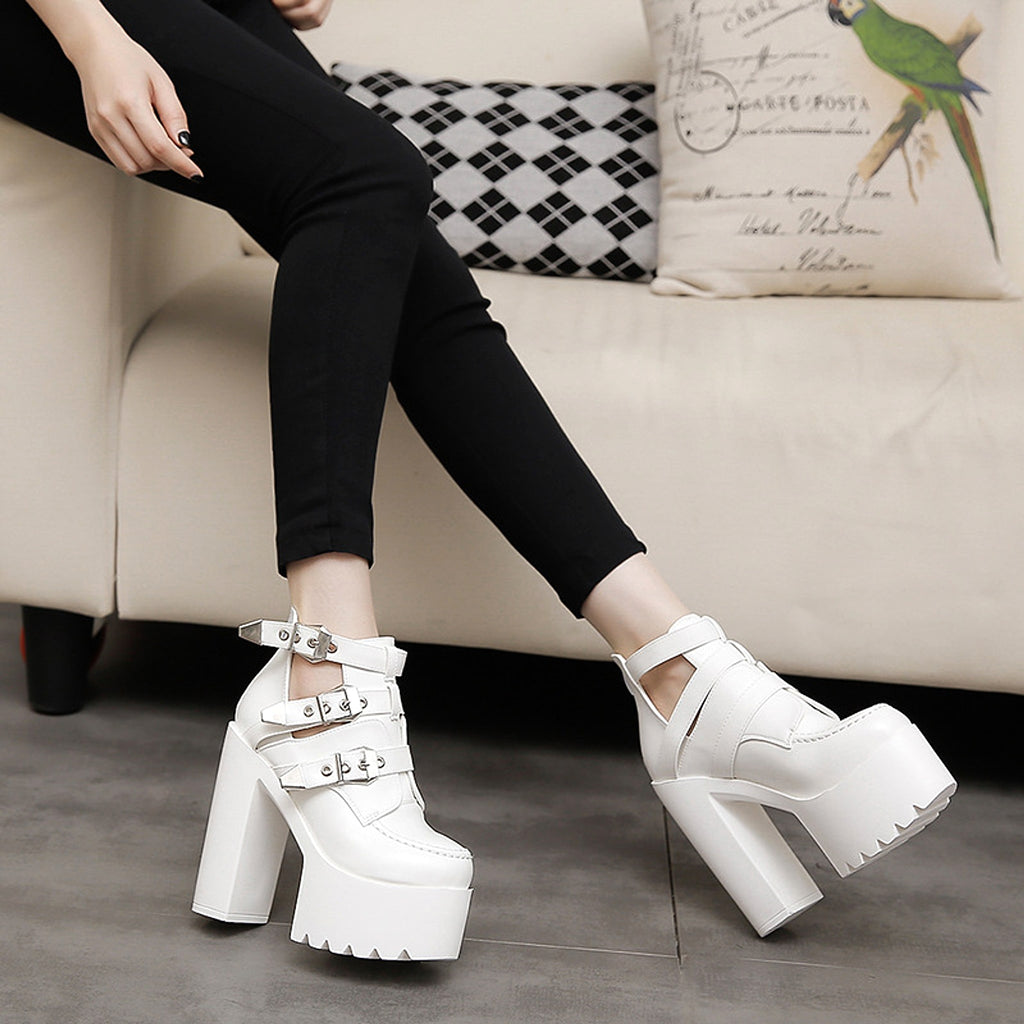 Spring Chunky Heel High Boots Shoe Women - enhanced image 4