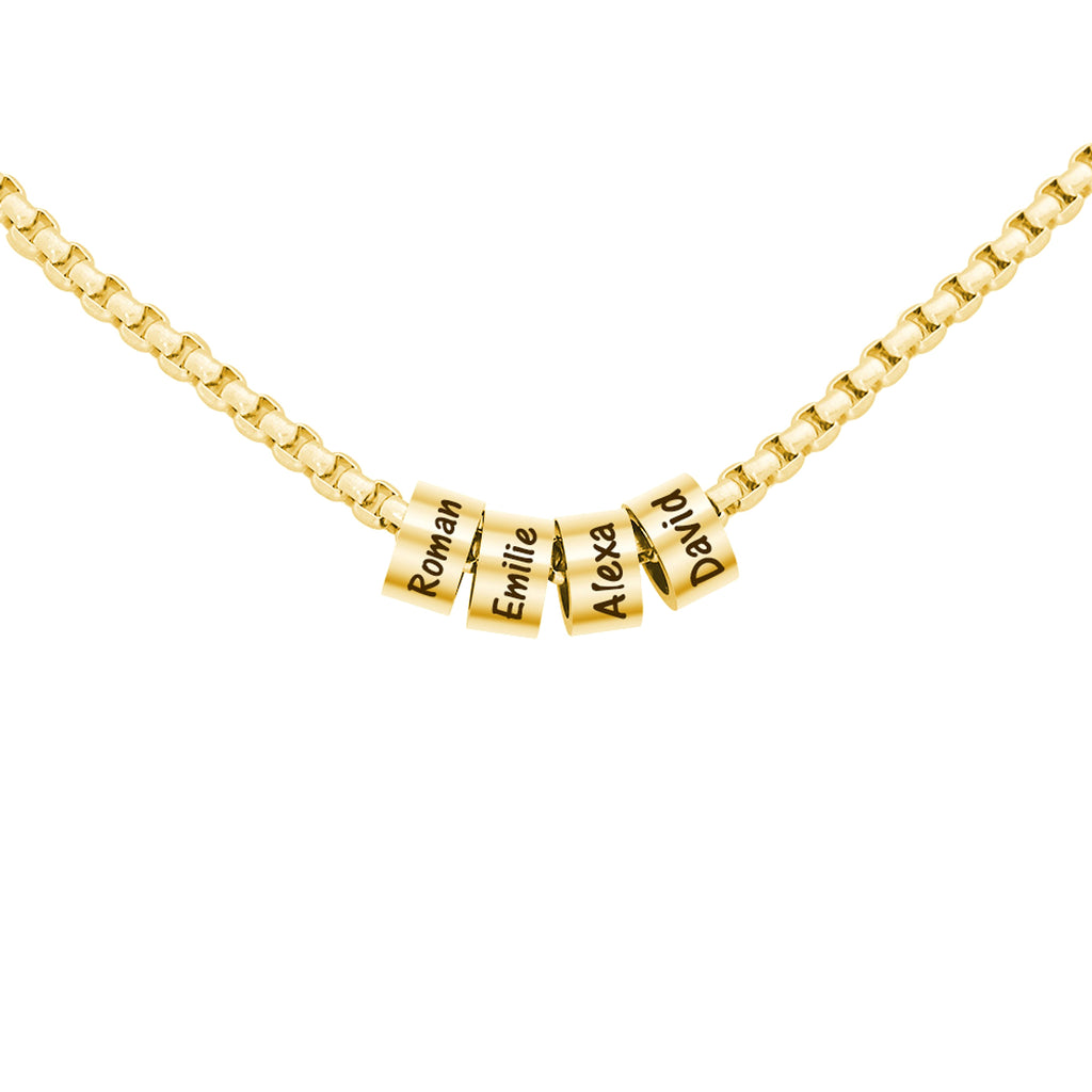 Minimalist Stainless Steel Beaded Necklace – Timeless & Elegant! - enhanced image 4