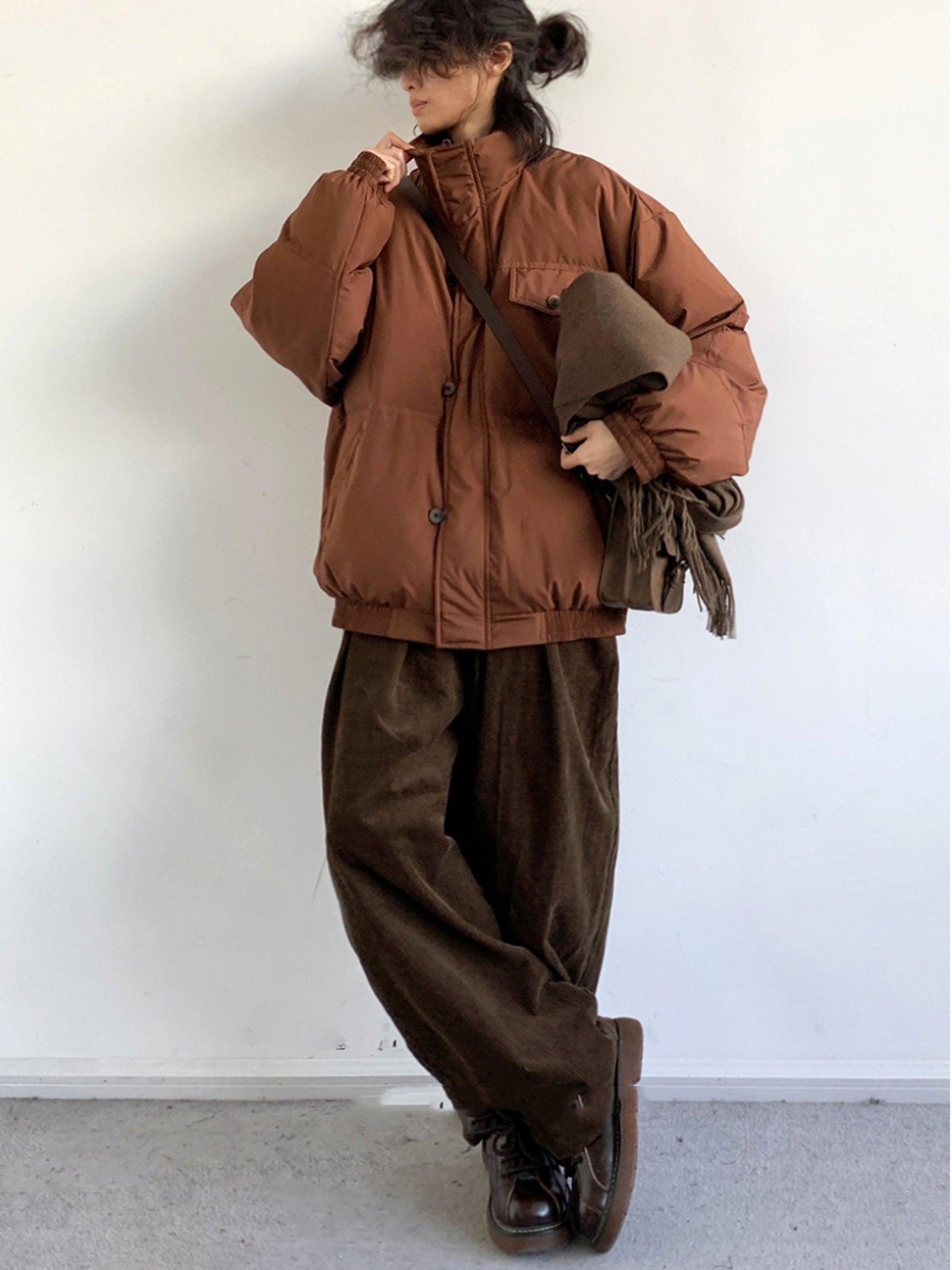 Stand Collar Workwear Cotton-padded Coat For Men Loose Cotton Padded Jacket - enhanced image 4