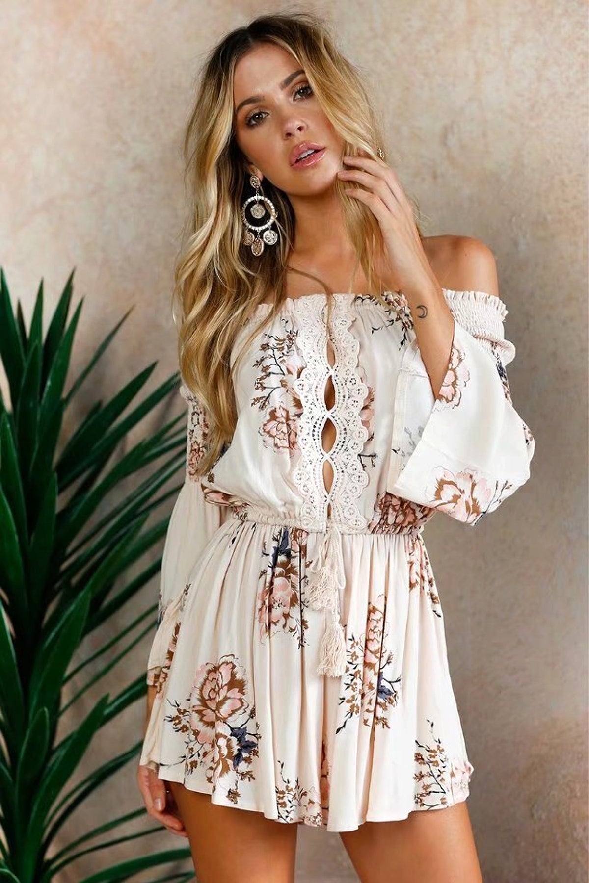 Strapless off-the-shoulder jumpsuit - enhanced image 4