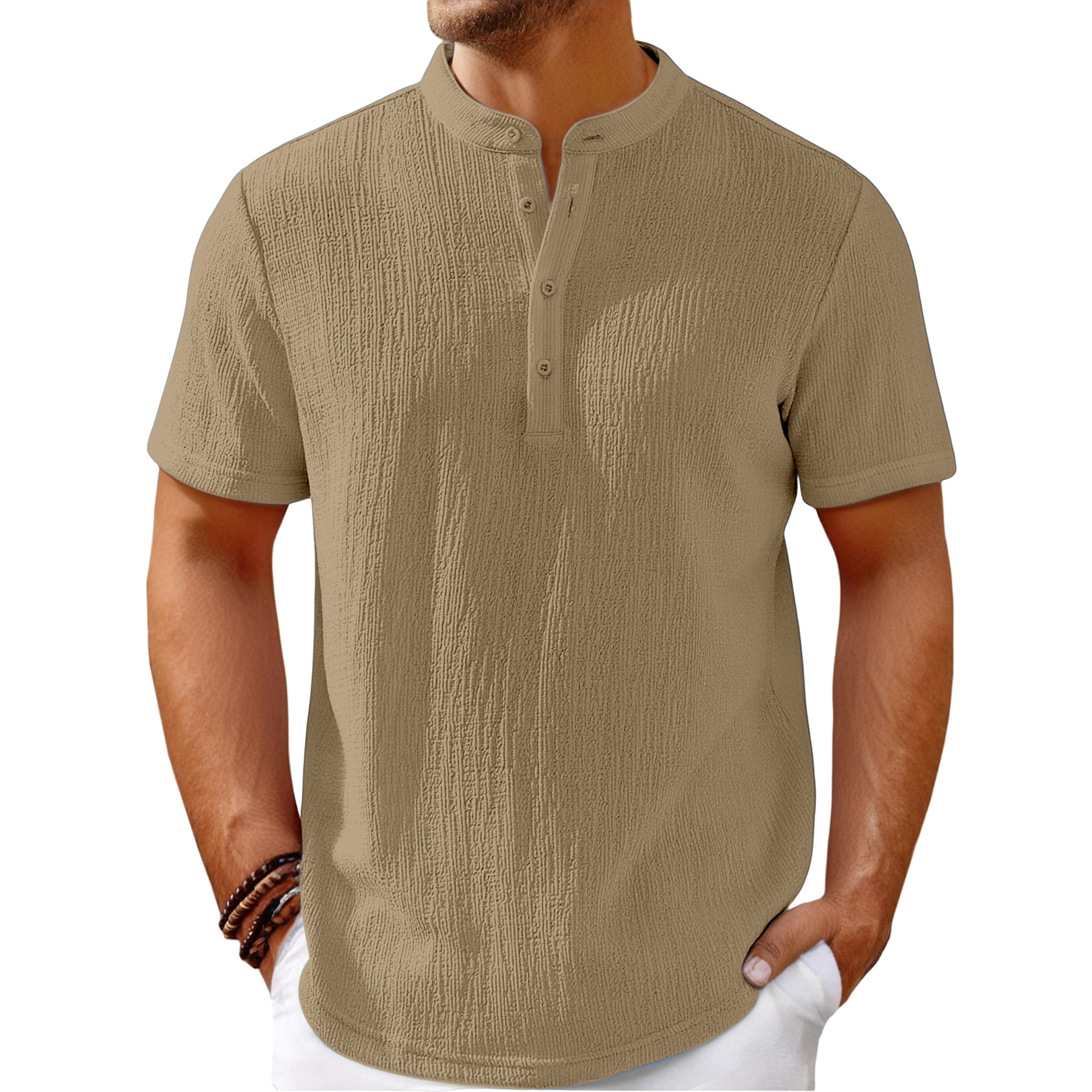 Striped Cotton-Linen Henley – Haute Edition 25 - enhanced image 4