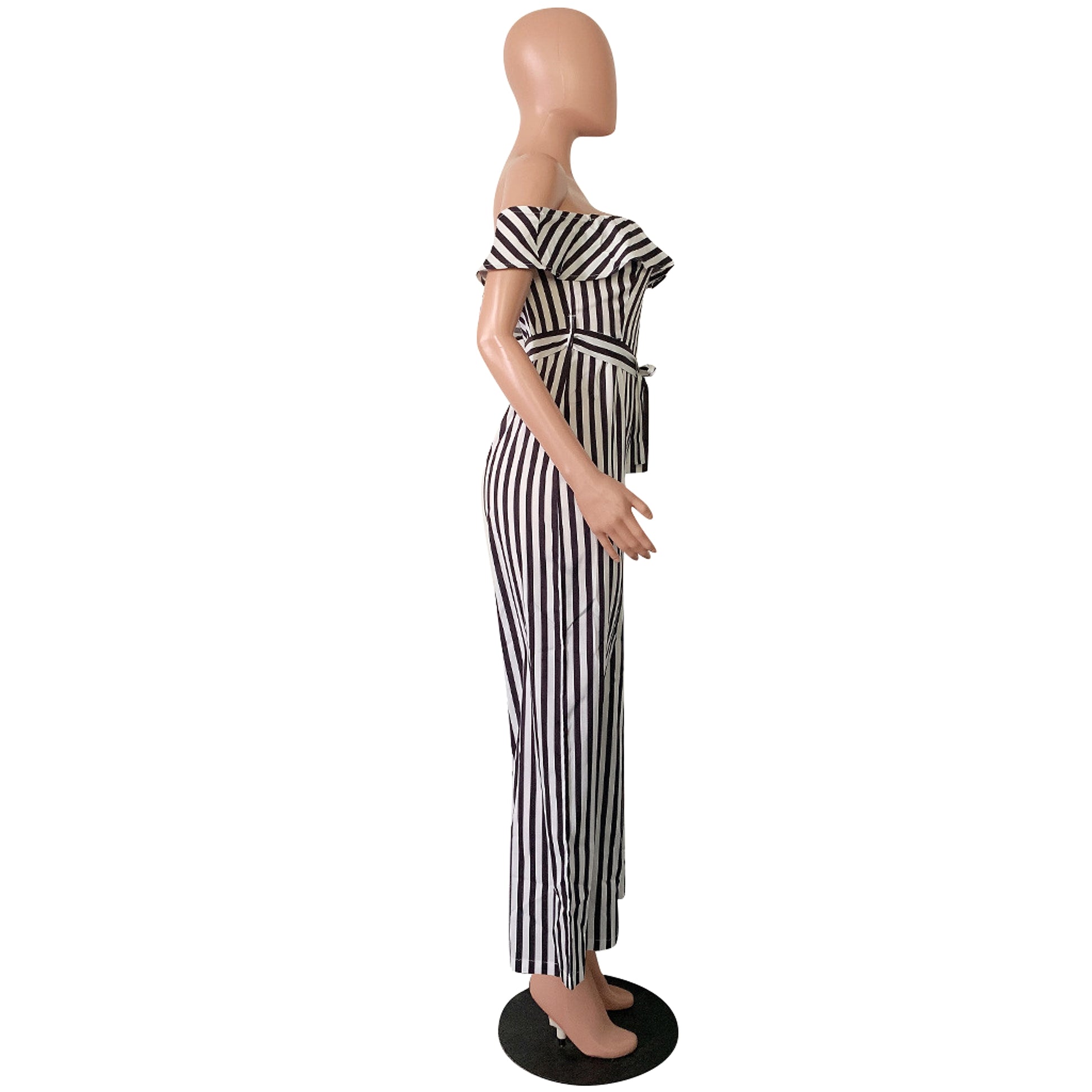 striped jumpsuit - enhanced image 4