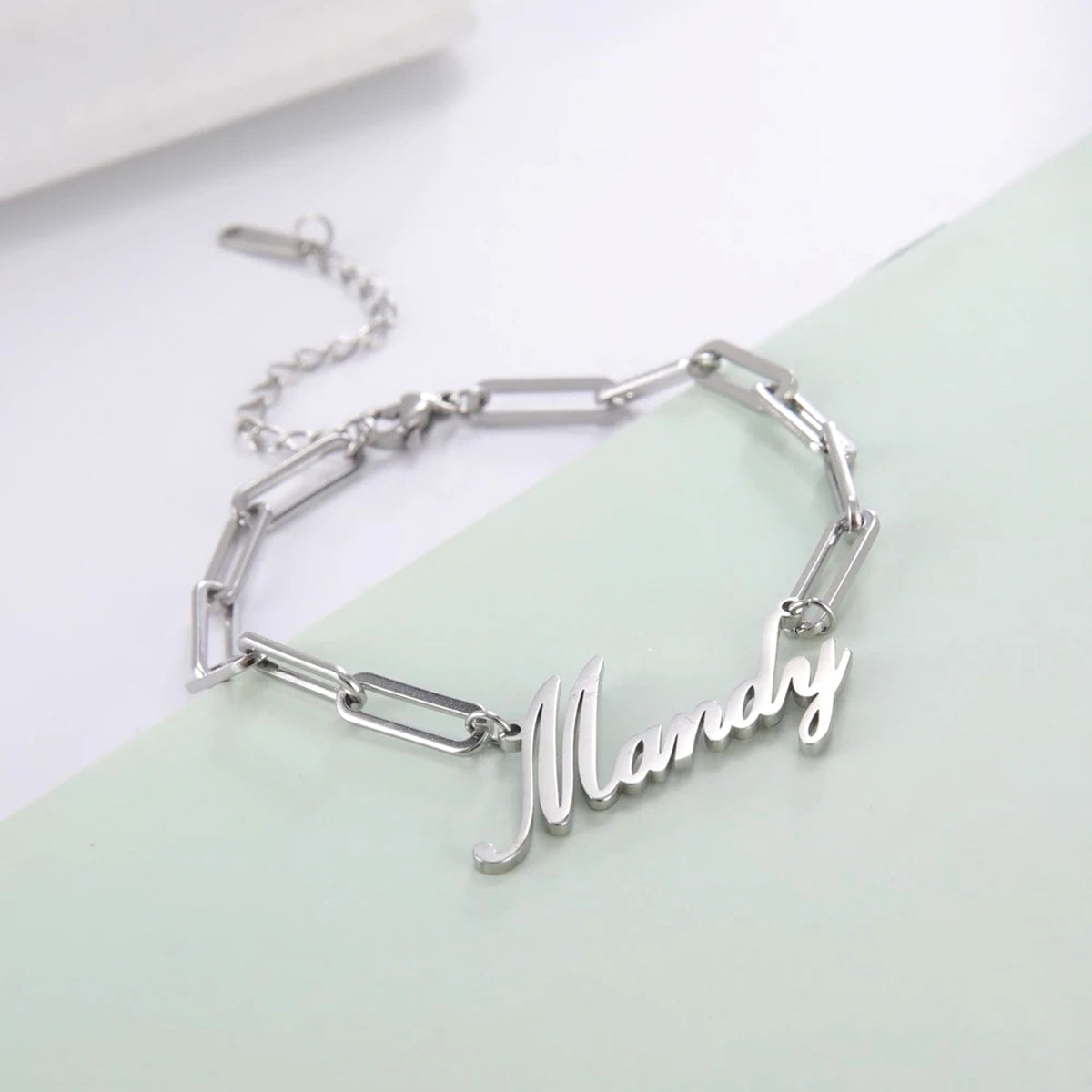 Stylish Stainless Steel Square Chain Bracelet – Modern & Minimalist Design - enhanced image 4