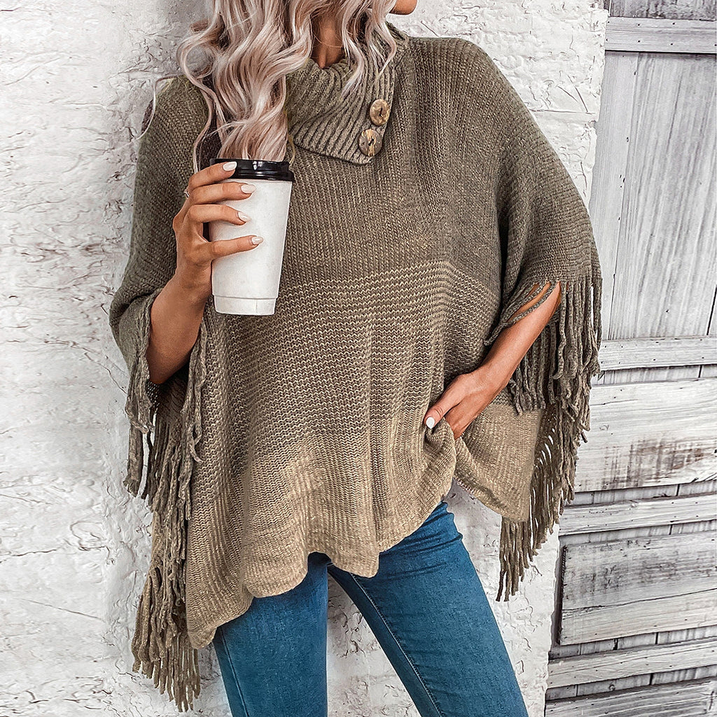 Sweater Lapel Pullover Gradient Women - enhanced image 4