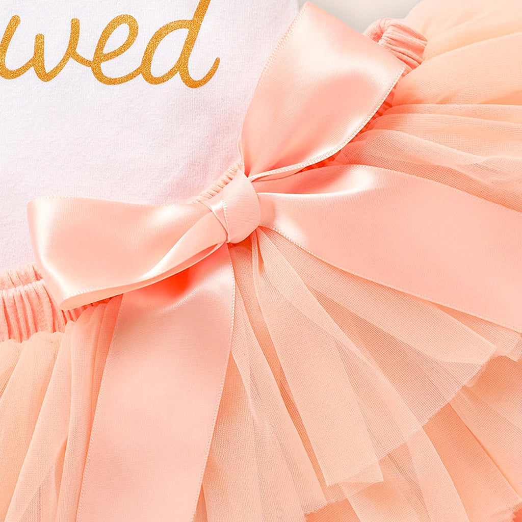 TinyBloom™ – Newborn Letter Romper & Tutu Set - enhanced image 4