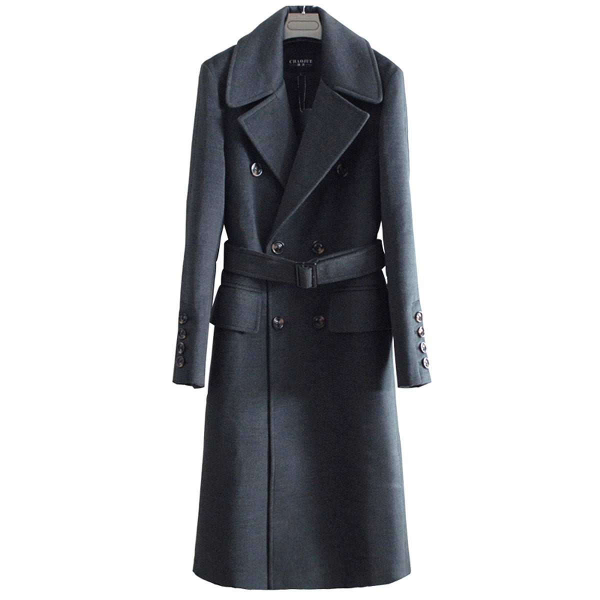 Trench Coat With Belt For Men - enhanced image 4