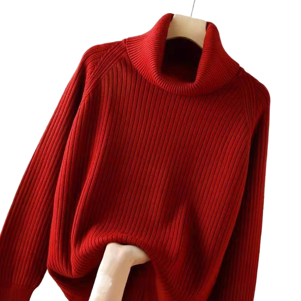 Turtleneck Bottoming  Oversized Knit Sweater - enhanced image 4
