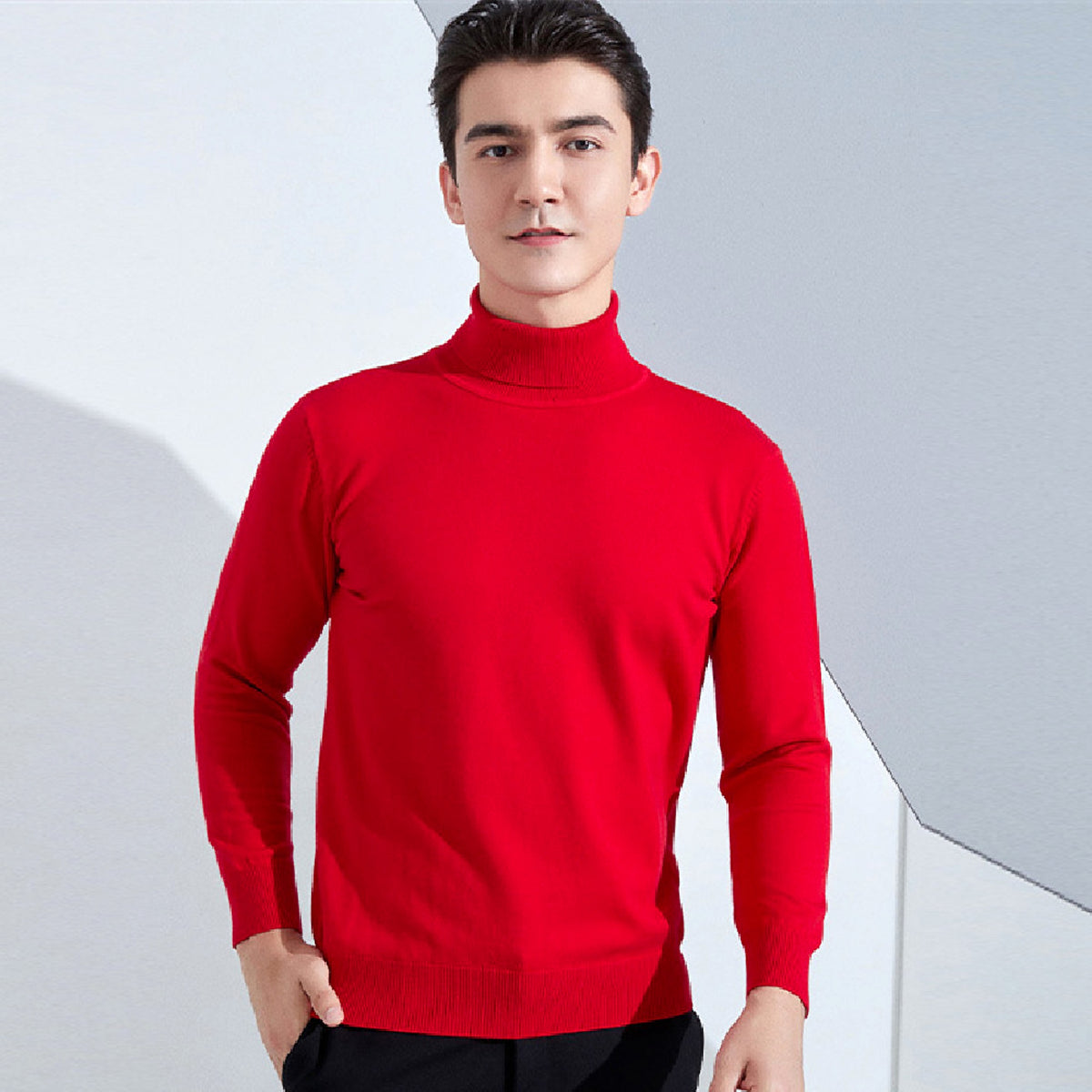 Turtleneck Sweater Men's Casual All-match Bottoming Shirt - enhanced image 4