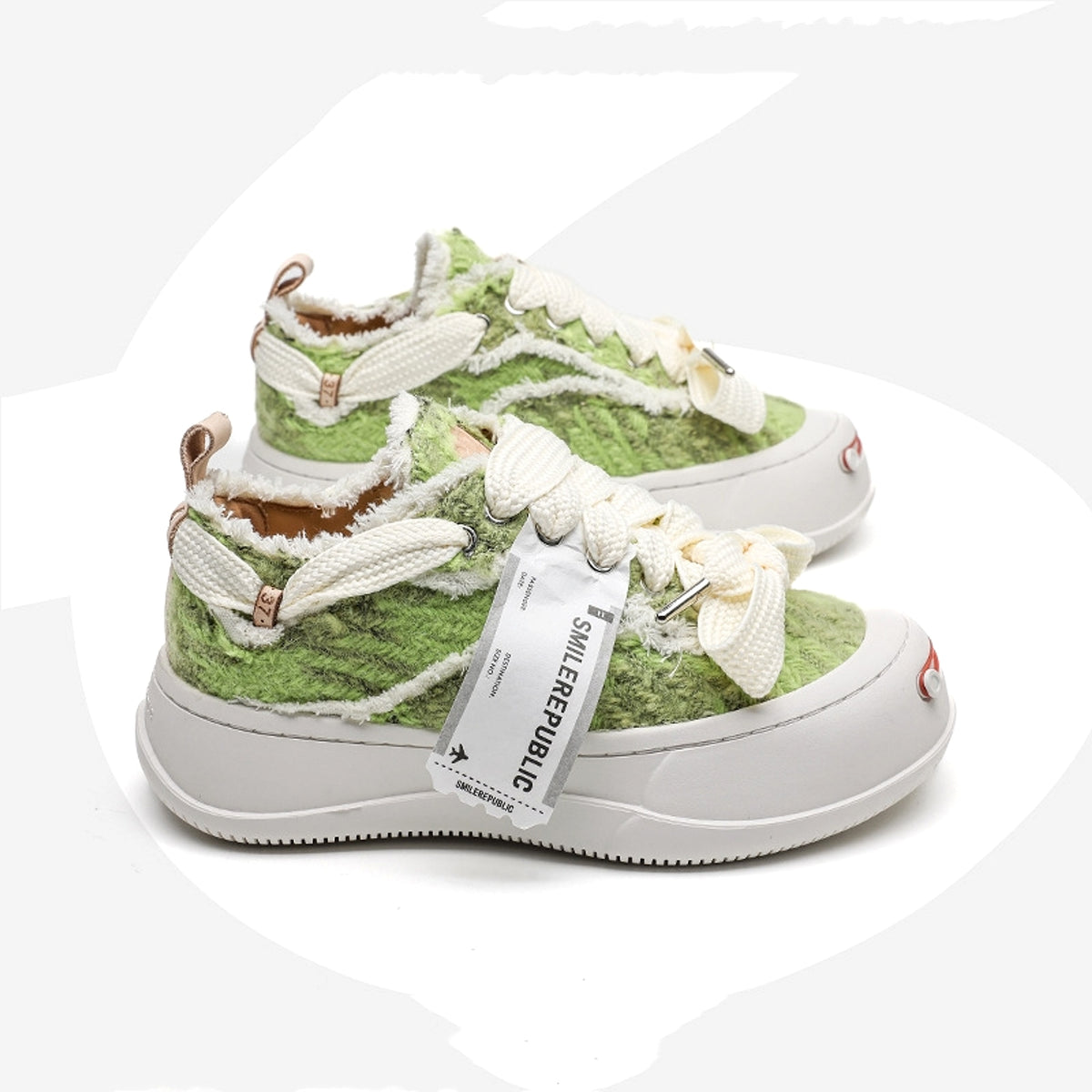 UrbanEdge™ – Green Canvas Platform Sneakers (K-Edition) - enhanced image 4