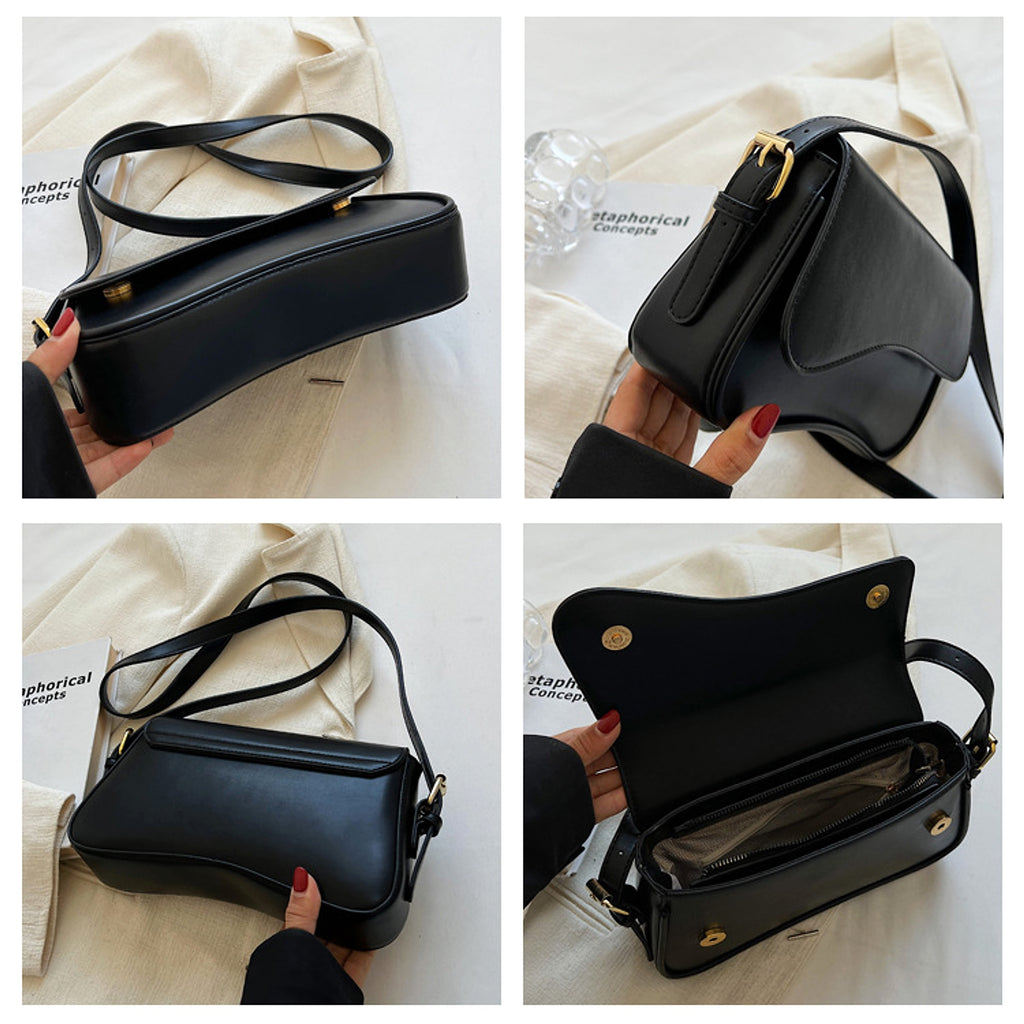 VelouraCraft™ – Magnetic Buckle Shoulder Bag - enhanced image 4