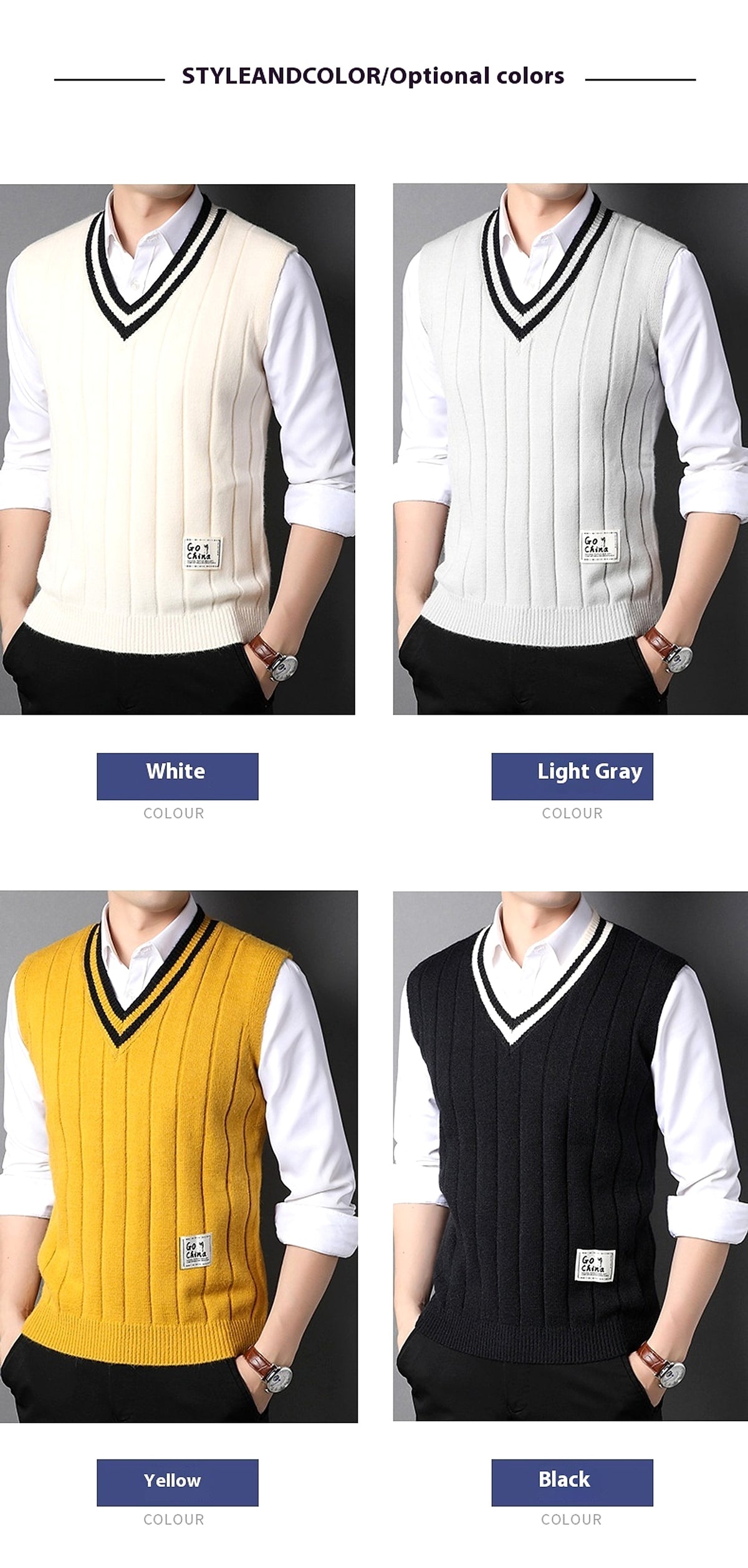 Vest Men's Sleeveless Thermal Sweater - enhanced image 4