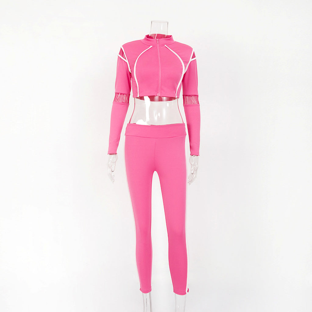 VibeFlex™ – Deep V Mesh Cut-Out 2pc Stretch Set - enhanced image 4