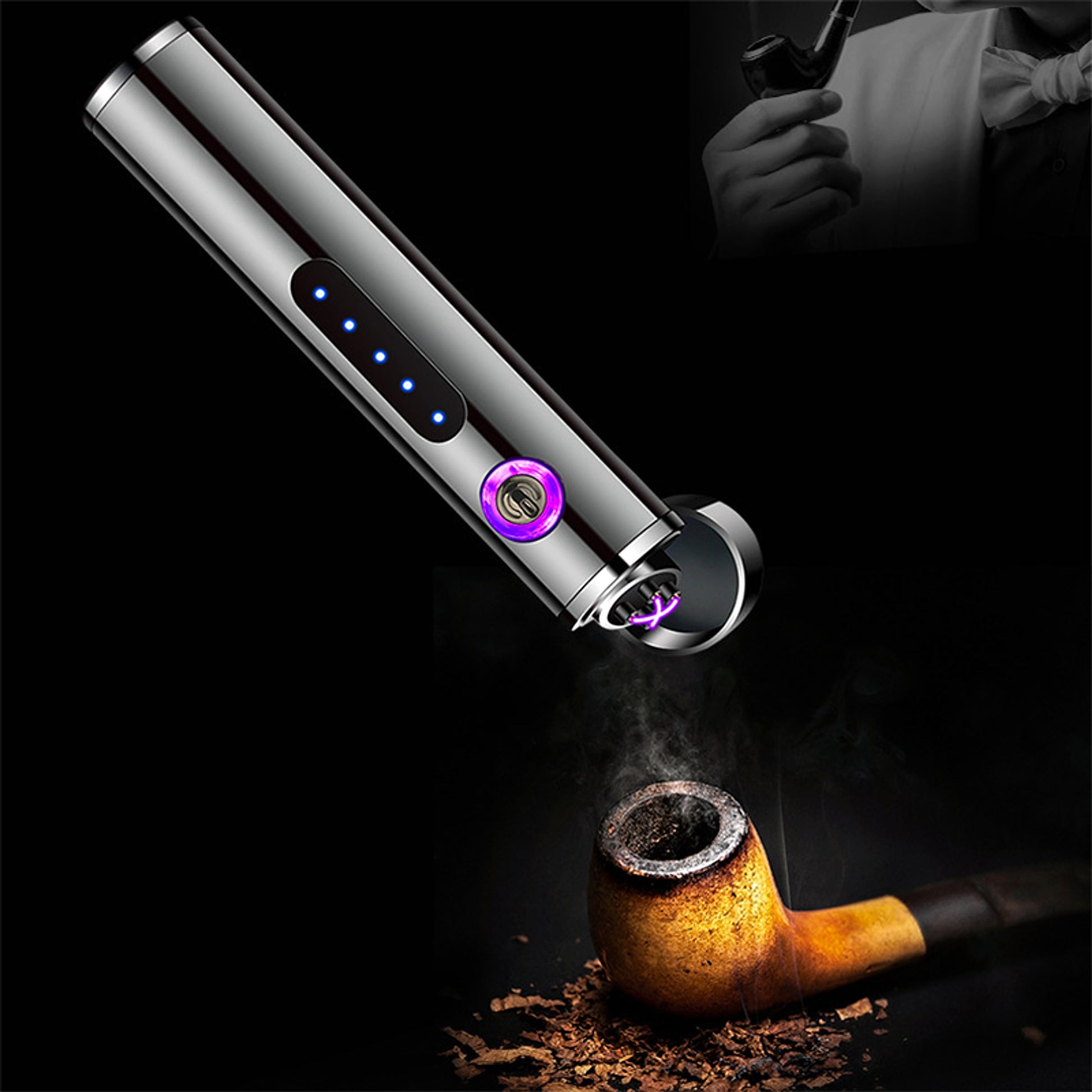 VoltFlame™ – Electric Dual Plasma Lighter | USB Rechargeable & Windproof - enhanced image 4