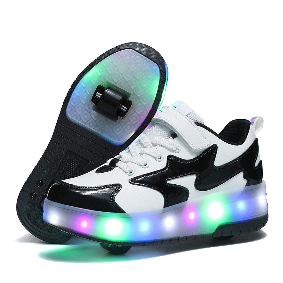 Women Fashion Removable Charging With Lights Light-emitting Roller Skates - enhanced image 4