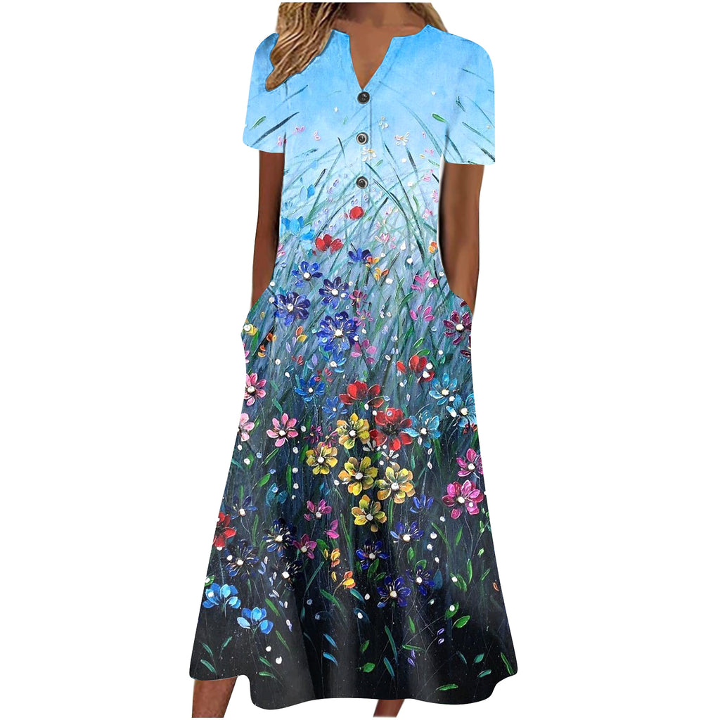 Women’s Summer Midi Dress – Casual, Light & Pocket-Ready - enhanced image 4