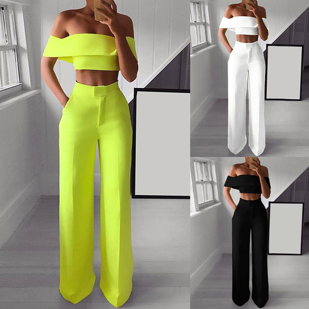 FlexiChic™ – Wide Leg Pants & Crop Top Two-Piece Set - enhanced image 4